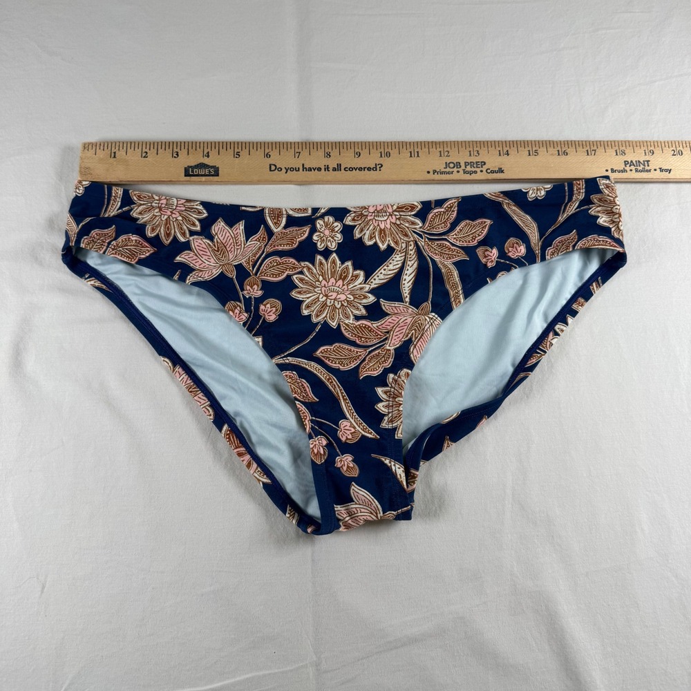 NWT Cupshe Women's Size XL Blue Ruched Tankini Floral Bikini Set DKA12D4E001UU - Picture 5 of 13